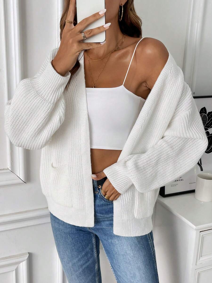 Adalyn | Open Front Cropped Cardigan with Pockets, Cozy Everyday Layer
