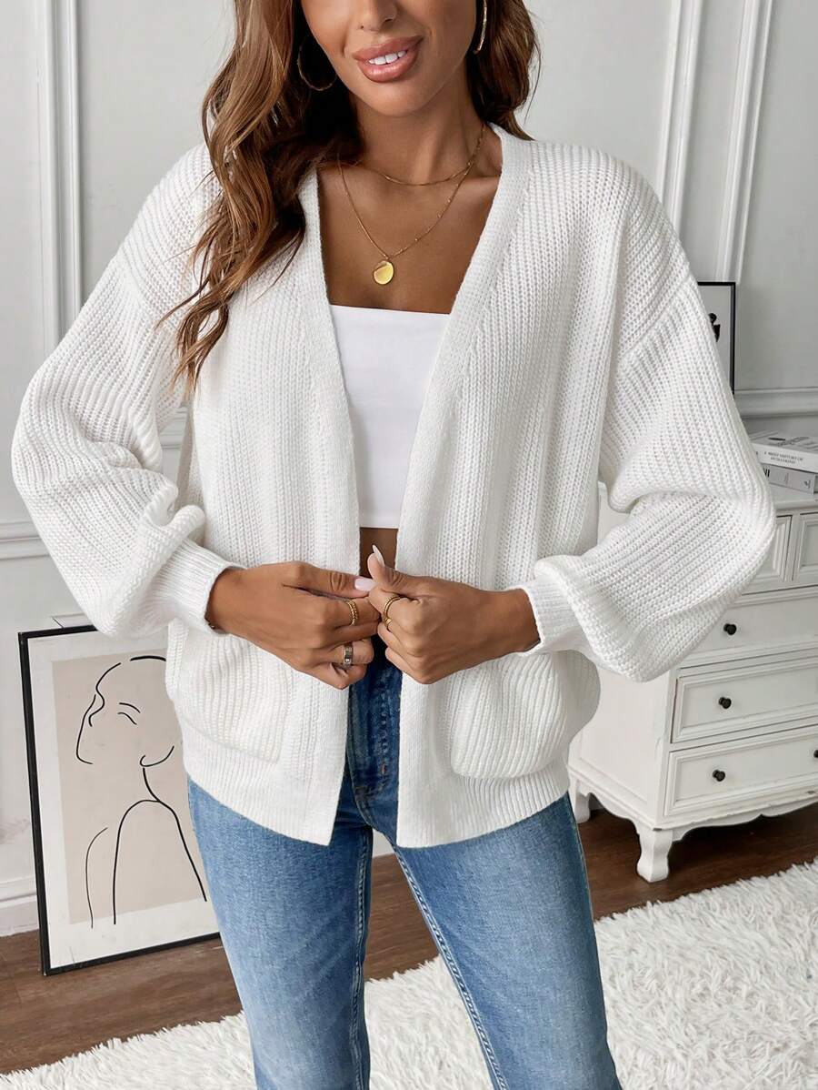 Adalyn | Open Front Cropped Cardigan with Pockets, Cozy Everyday Layer