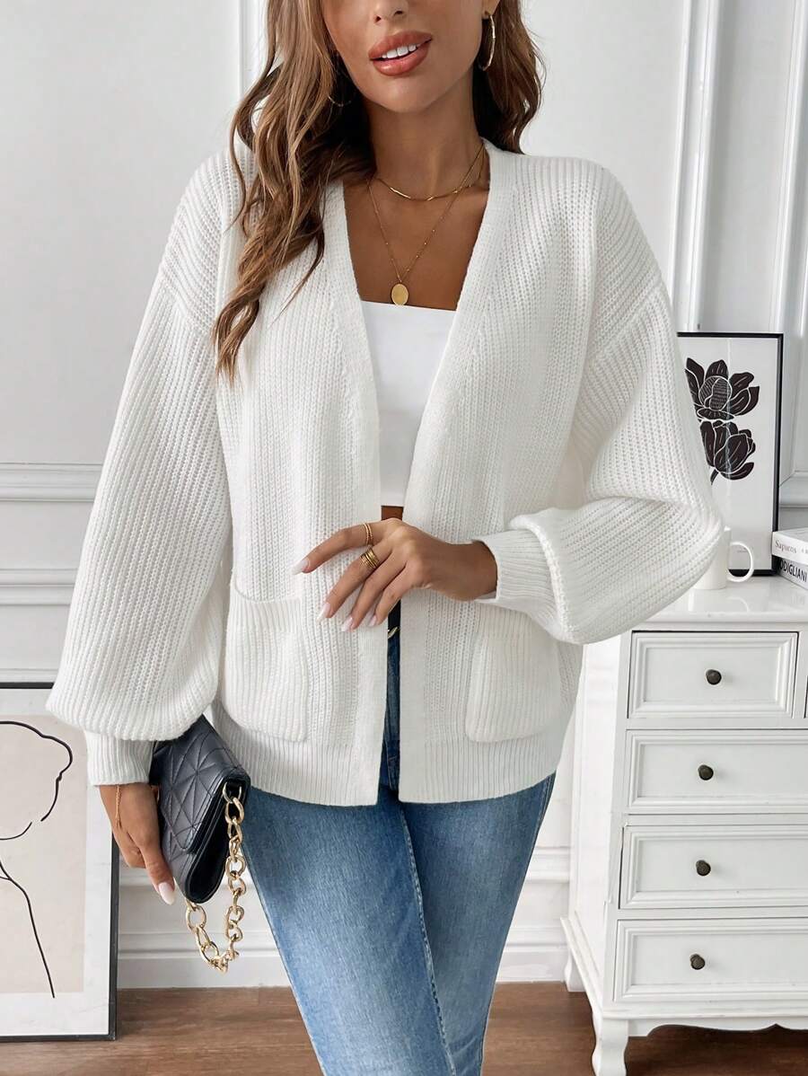 Adalyn | Open Front Cropped Cardigan with Pockets, Cozy Everyday Layer