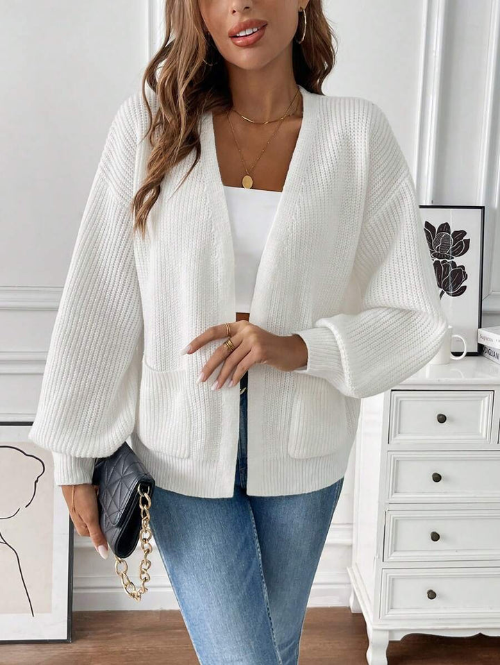Adalyn | Open Front Cropped Cardigan with Pockets, Cozy Everyday Layer