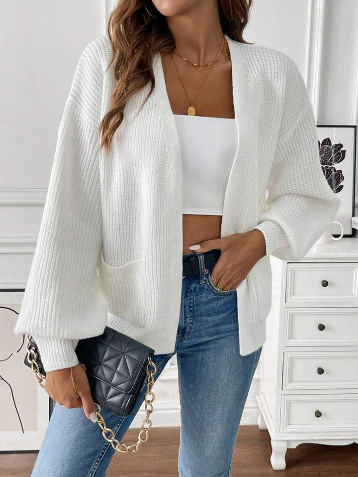 Adalyn | Open Front Cropped Cardigan with Pockets, Cozy Everyday Layer