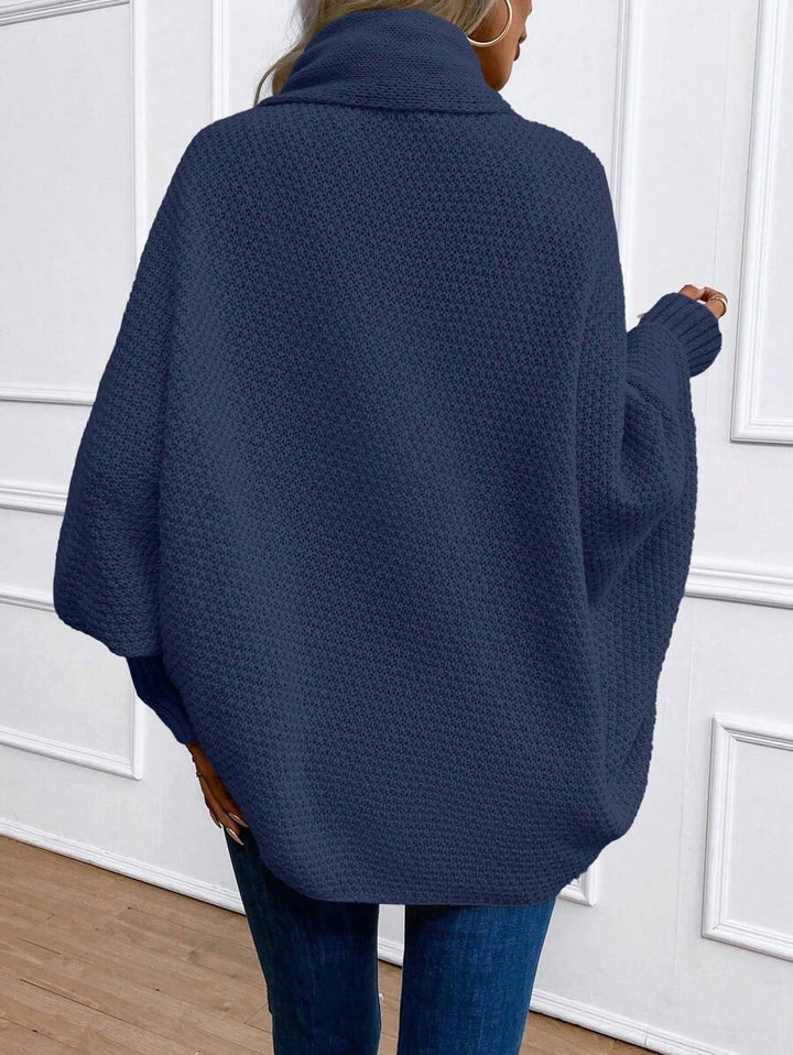 Annika | Shawl Collar Batwing Sleeve Cardigan, Cozy Open Front Layer
