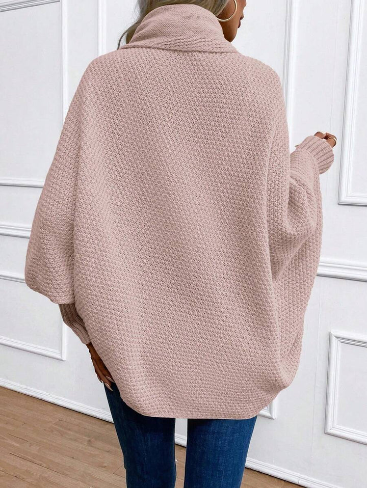 Annika | Shawl Collar Batwing Sleeve Cardigan, Cozy Open Front Layer