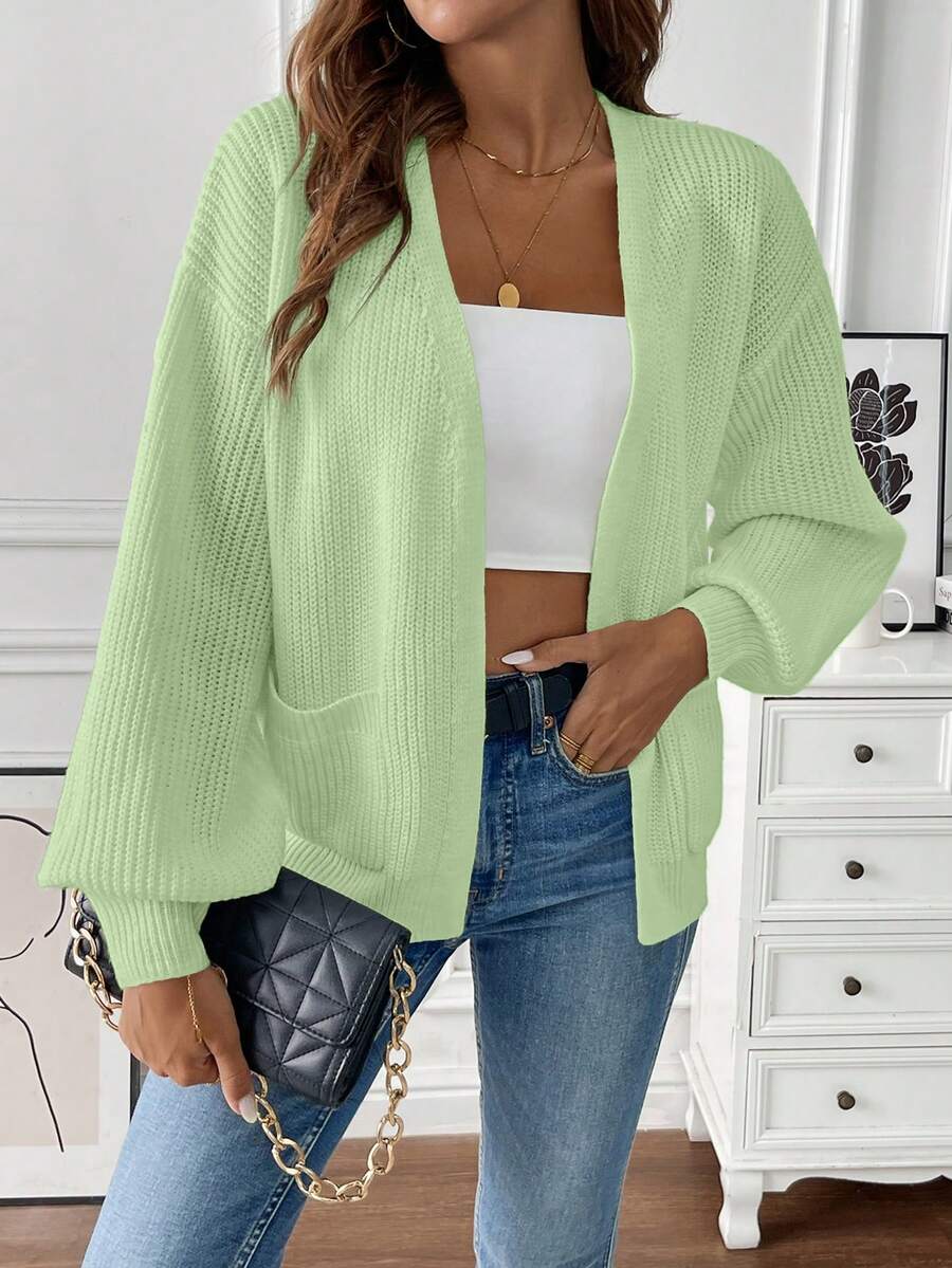 Adalyn | Open Front Cropped Cardigan with Pockets, Cozy Everyday Layer