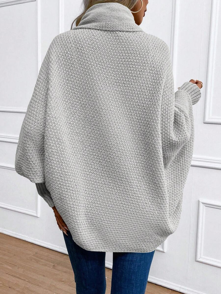 Annika | Shawl Collar Batwing Sleeve Cardigan, Cozy Open Front Layer