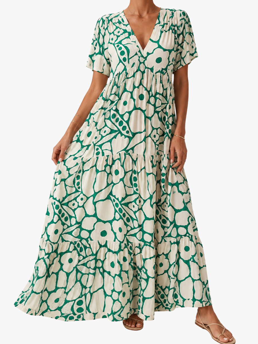 BOHEMIAN PRINTED DRESS FOR WOMEN